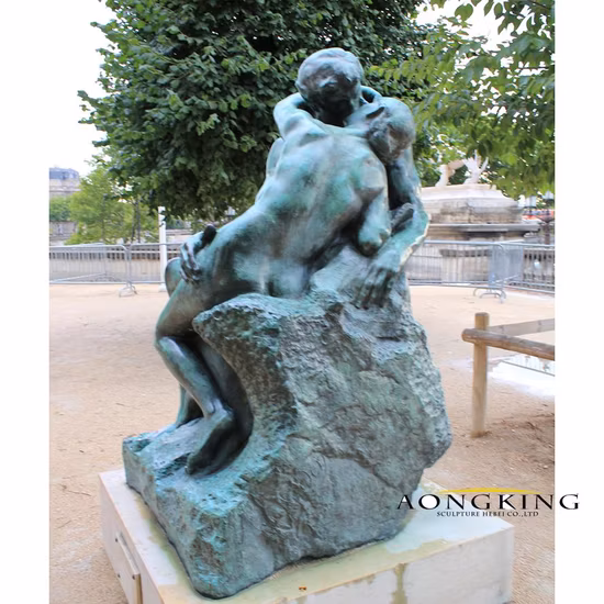 Statue d'homme pensant en bronze grandeur nature pour décor de jardin