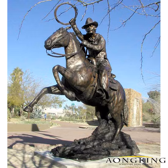 Statue grandeur nature du shérif Pat Garrett en cuivre