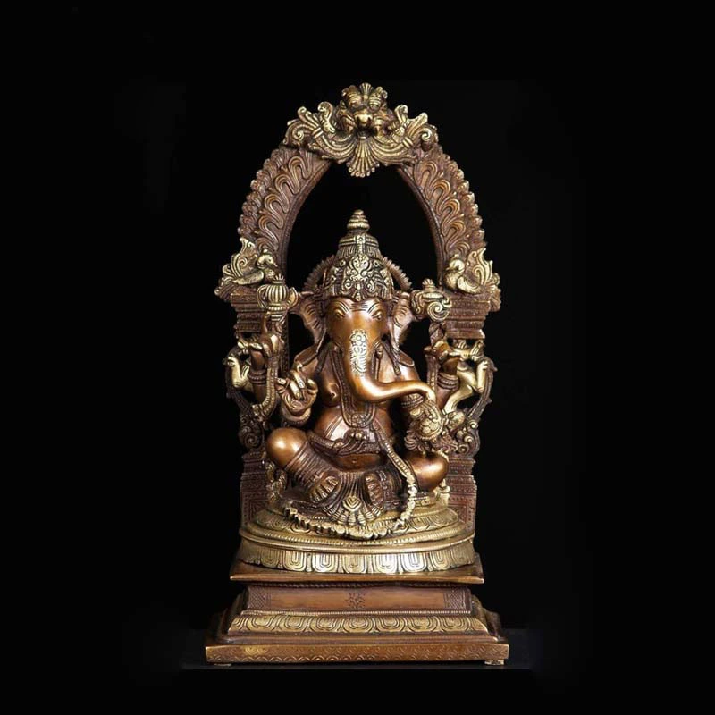 Custom Design Lost Wax Cast Bronze Hindu God Sculpture Life Size Ganesha Bronze Statue