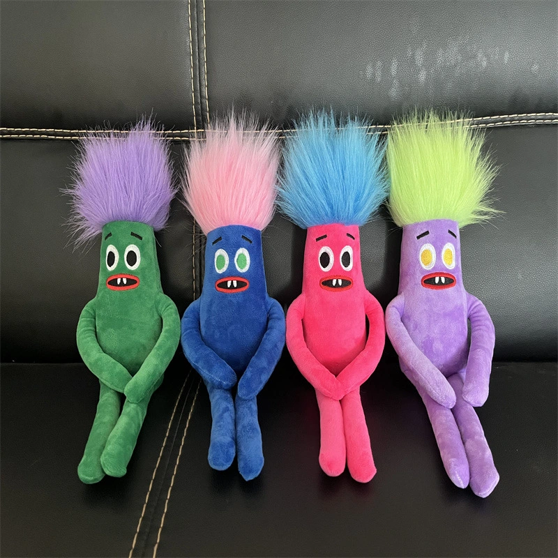 43cm Animation Nobody Sausage Plush Toys Rainbow Friends Plush Game Character Doll Kawaii Blue Monster Memes Creepy