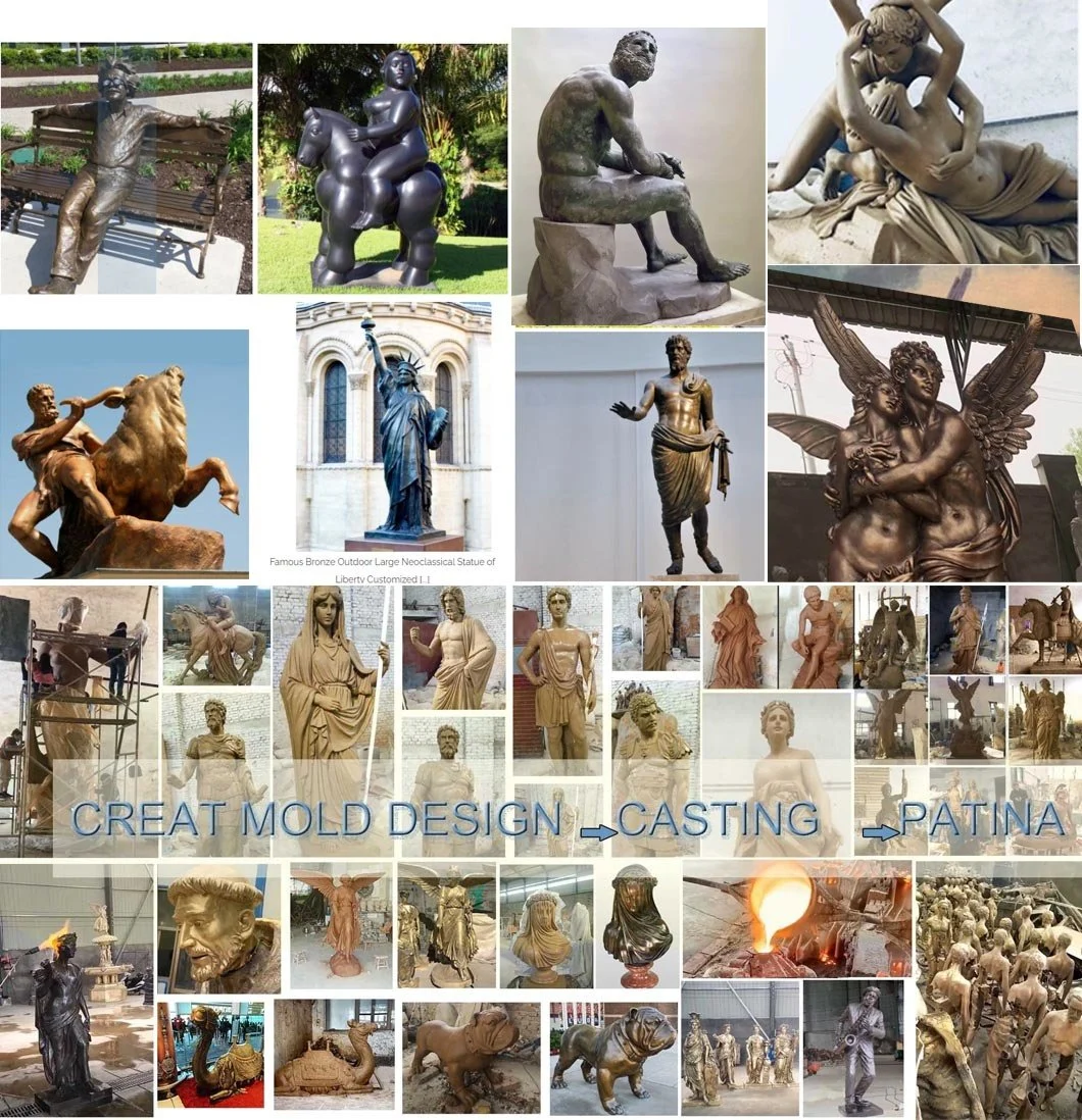 Art Figure Sculpture Figure Nude Man and Woman Bronze