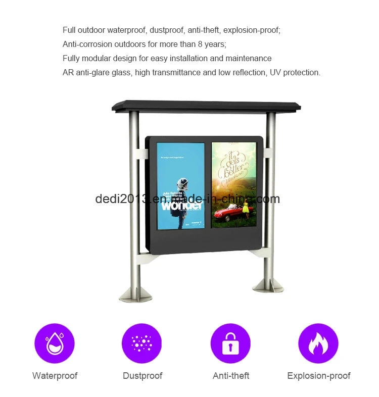 65" Outdoor Full Dust Proof & Anti-Theft LCD Advertising Signs