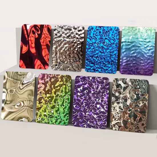 Tôle d'acier inoxydable décorative estampée/effet d'ondulation de l'eau pour la décoration de plafond