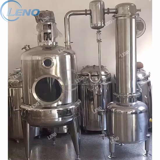 Leno Price Extraction efficace en acier inoxydable Concentrateur multi-effets sphérique Jus d'huile Ketchup Sauce à la viande Miel Évaporateur sous vide de qualité alimentaire