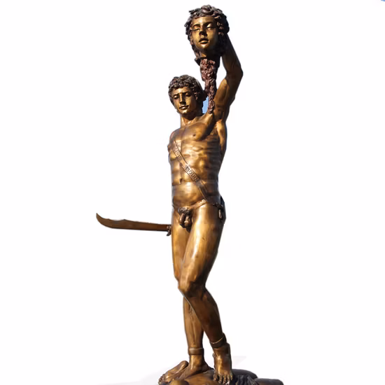 Sculpture de méduse en bronze à la cire perdue de la mythologie grecque la statue de buste de tête de gorgone